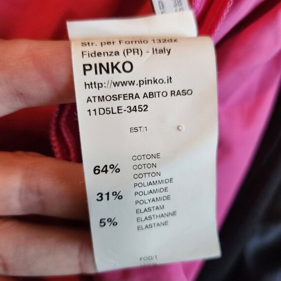 Nwt Pinko Italy magenta frilled dress Size 8 - Picture 11 of 12